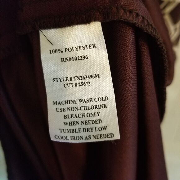 Connected Apparel Size 10 Women's Brown Ivory Geometric Sleeveless Halter Dress - Picture 8 of 8